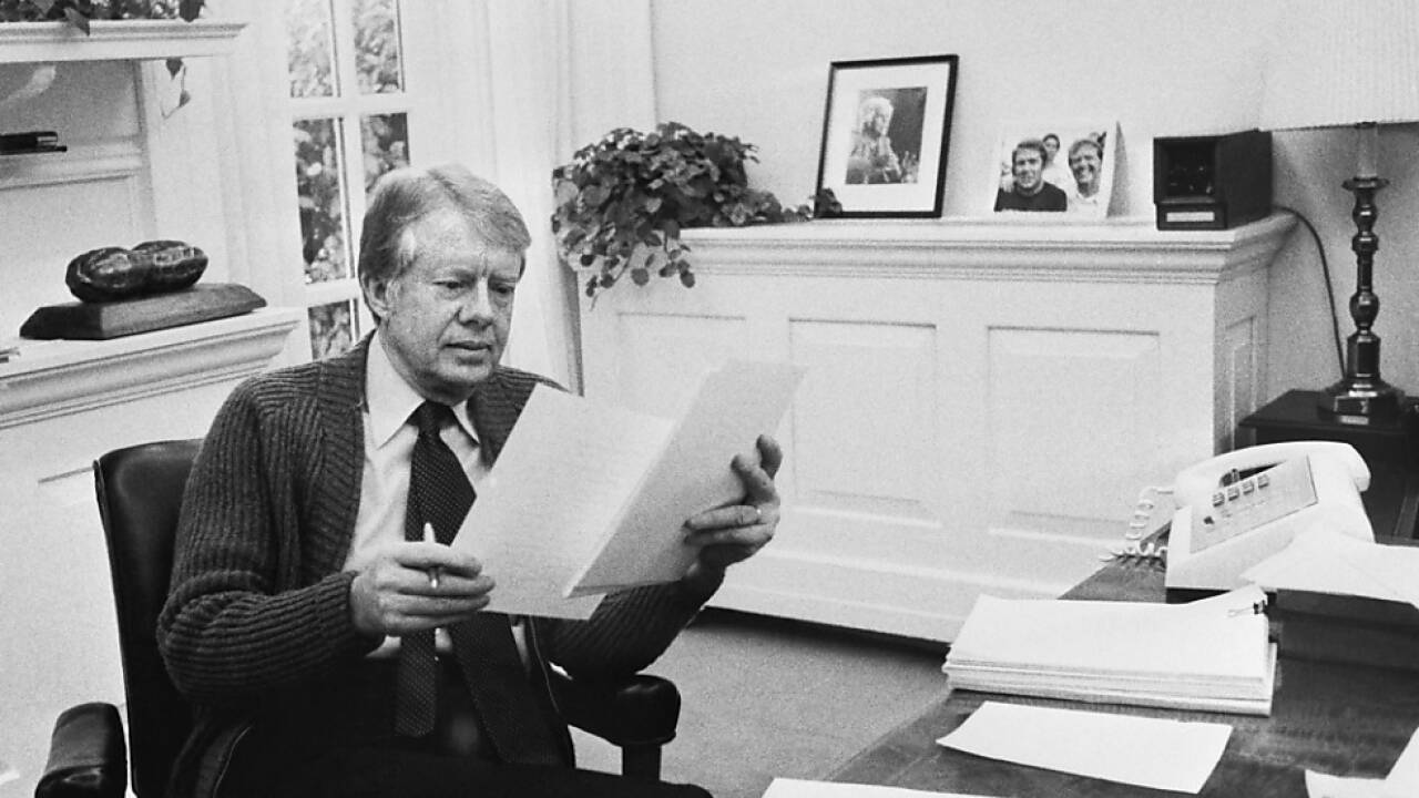 Jimmy Carter 1978 im Weißen Haus 