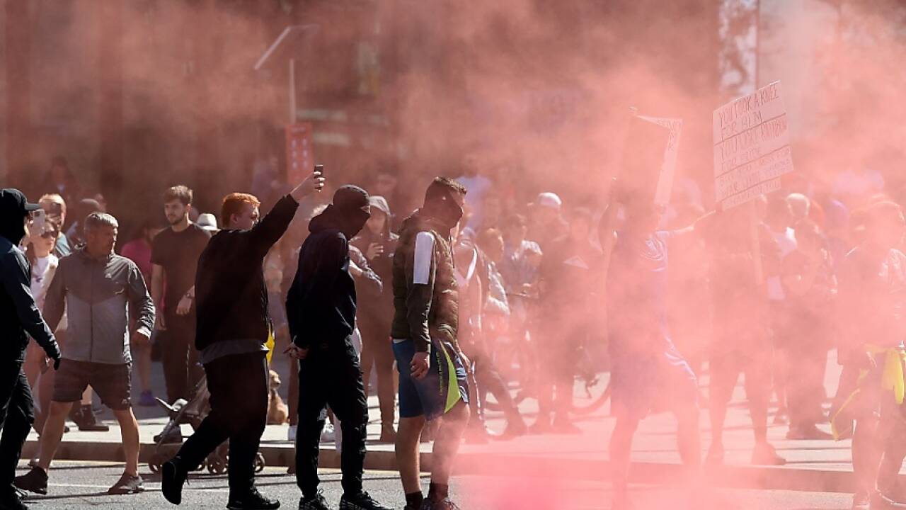 Proteste in Liverpool am Samstagnachmittag 