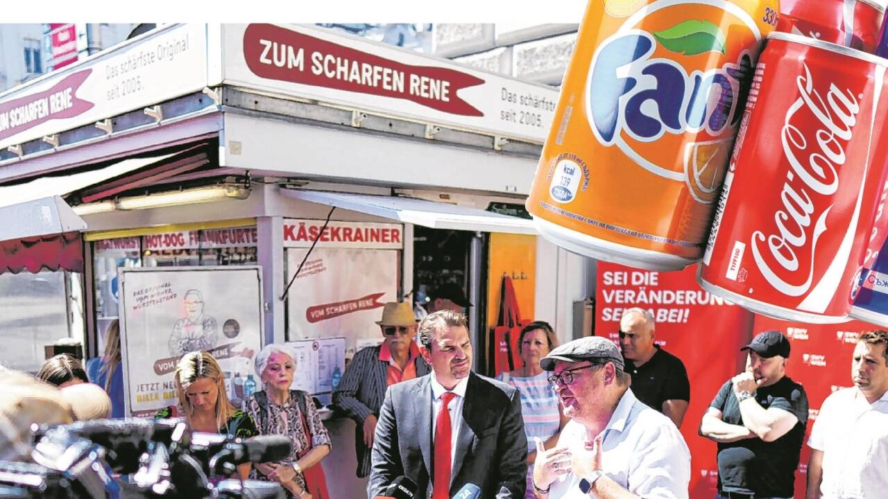 René Kachlir (r.) vom Verein der Wiener Würstelstände und Inhaber des Würstelstands „Zum scharfen René“ sieht seine Branche in Gefahr.  René Kachlir (r.) vom Verein der Wiener Würstelstände und Inhaber des Würstelstands „Zum scharfen René“ sieht seine Branche in Gefahr.