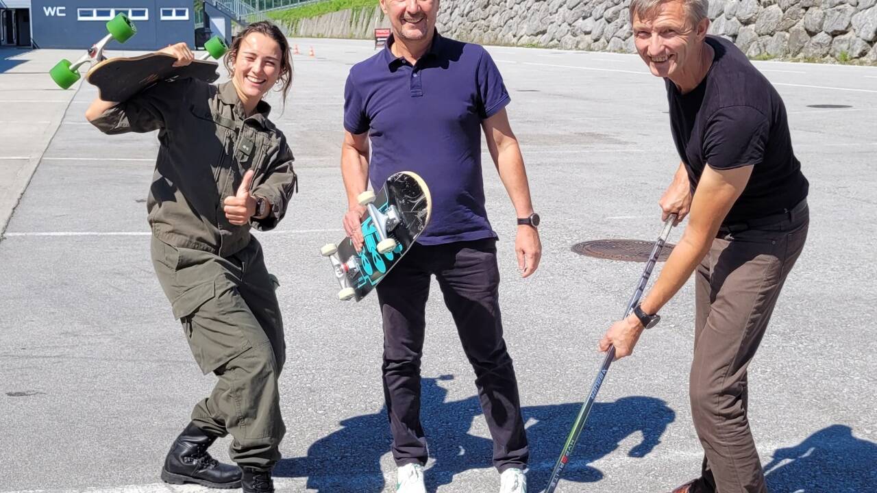 Fallschirmspringerin Sophie Grill, Landesrat Martin Zauner und Veranstalter Markus Förmer wollen zum Selbstversuch animieren. Fallschirmspringerin Sophie Grill, Landesrat Martin Zauner und Veranstalter Markus Förmer wollen zum Selbstversuch animieren.