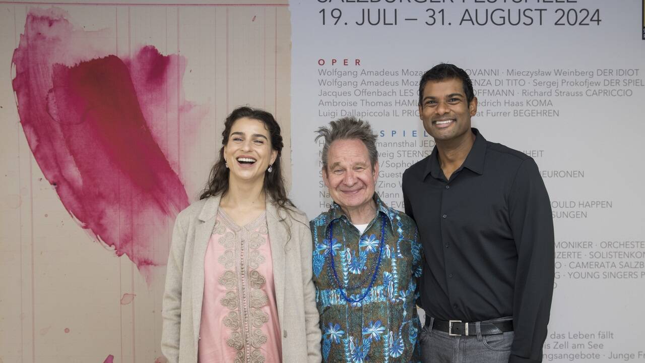 Asmik Grigorian, Regisseur Peter Sellars, Sean Panikkar. 
