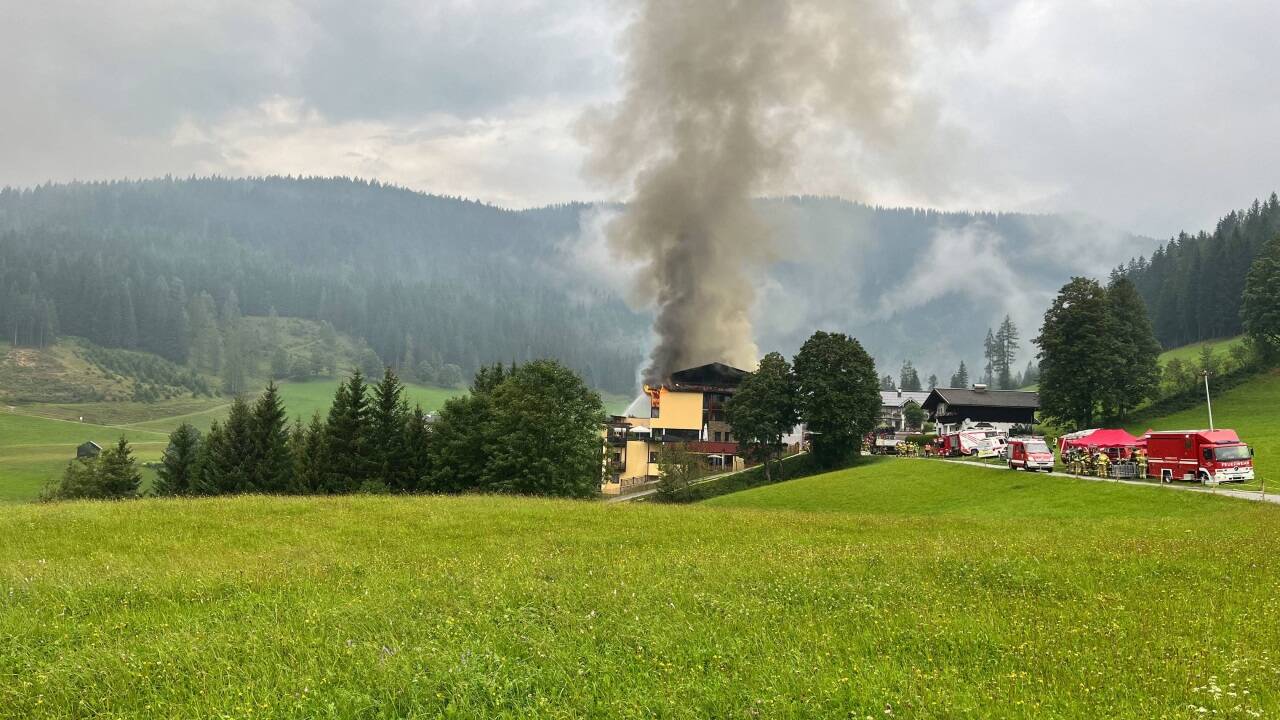 Der Brand war von Weitem sichtbar.  
