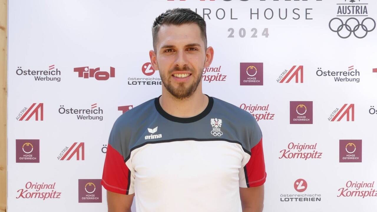 Aleksandar Radojkovic im Austria House bei Olympia in Paris.  