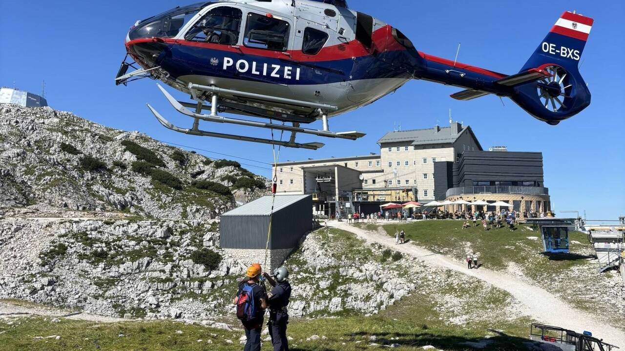 Bilder vom Sucheinsatz von Bergrettung und Alpinpolizei.  