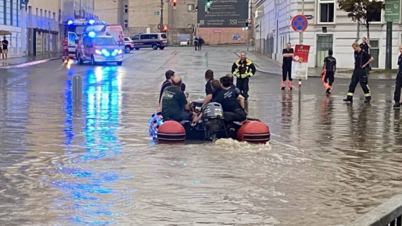 Überschwemmung in Wien-Döbling am Samstagnachmittag  Überschwemmung in Wien-Döbling am Samstagnachmittag