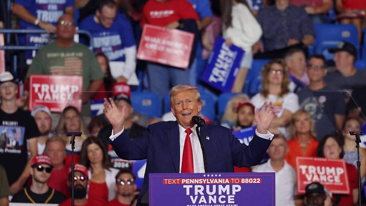 Trump selbstbewusst bei Wahlkampfveranstaltung in Pennsylvania 