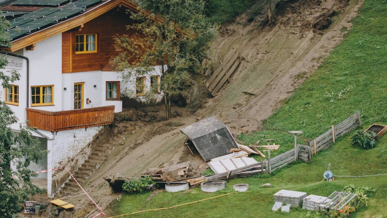 Ein Haus auf dem Schaufelberg bei Kaprun: In diesem Bereich sind 30 Objekte von Hangrutschungen betroffen. 