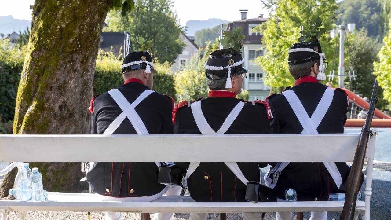 Vertreter zahlreicher Traditionsverbände kamen aus Anlass des Kaiser-Geburtstags nach Bad Ischl.   Vertreter zahlreicher Traditionsverbände kamen aus Anlass des Kaiser-Geburtstags nach Bad Ischl.