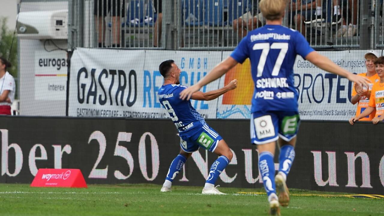 Hartberg durfte den ersten Punkt dieser Saison bejubeln  Hartberg durfte den ersten Punkt dieser Saison bejubeln