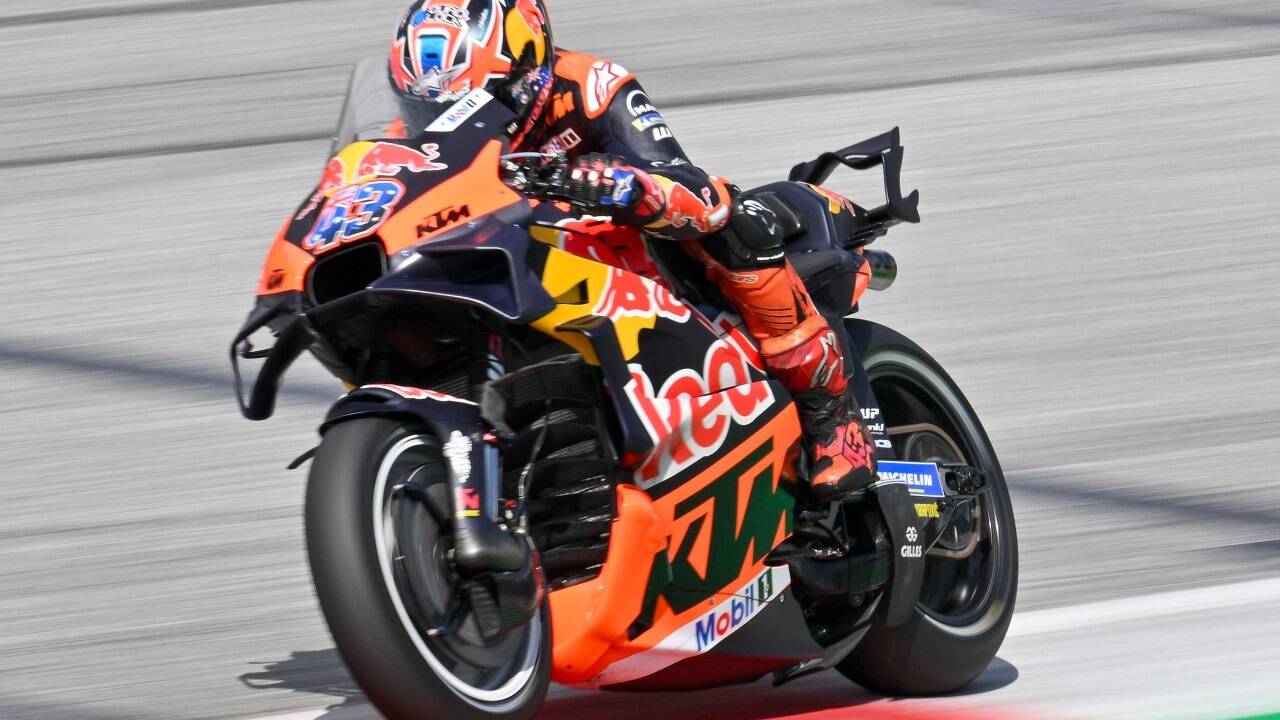 KTM-Pilot Jack Miller stürzte im Rennen am Sonntag in Spielberg.  KTM-Pilot Jack Miller stürzte im Rennen am Sonntag in Spielberg.
