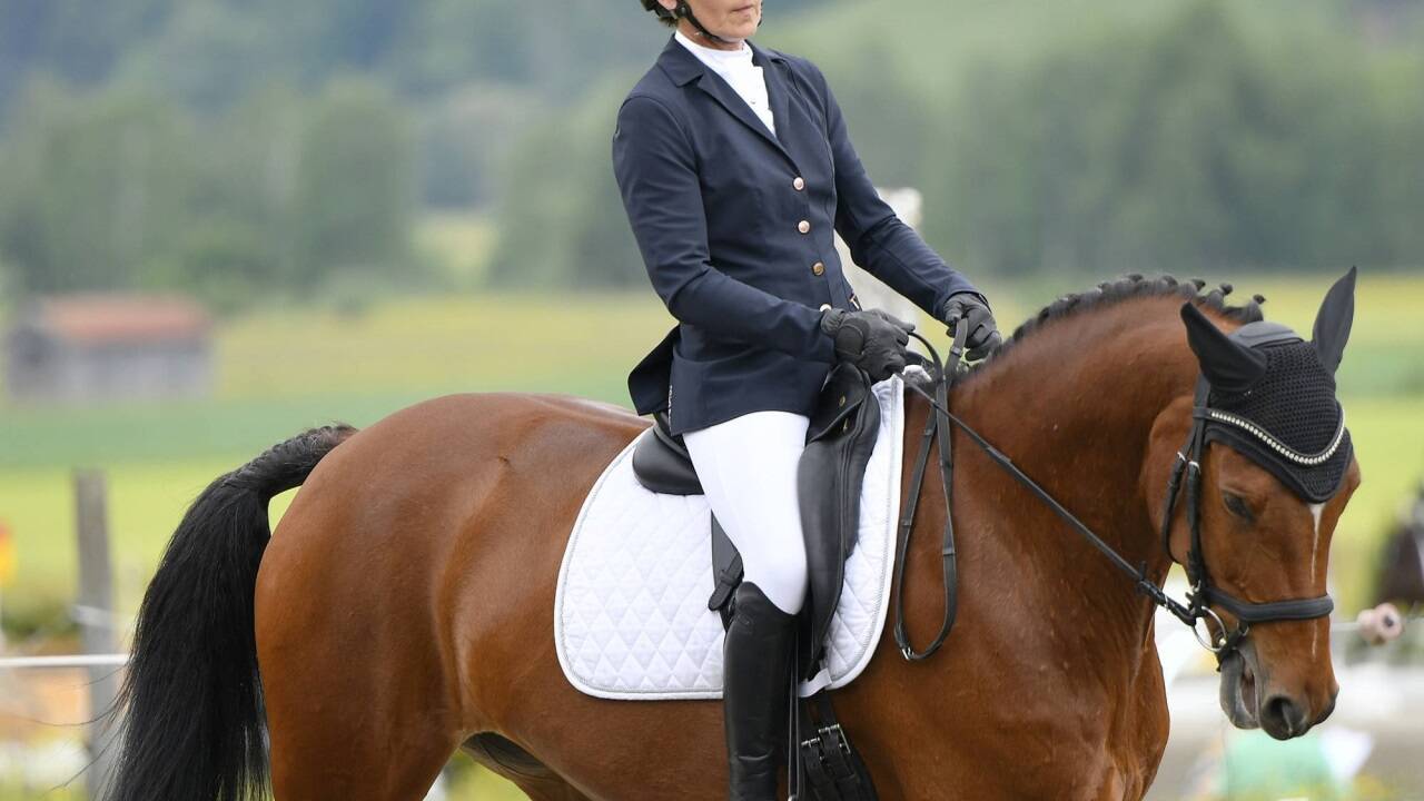 Marion Bebek im Dressurbewerb. Marion Bebek im Dressurbewerb.