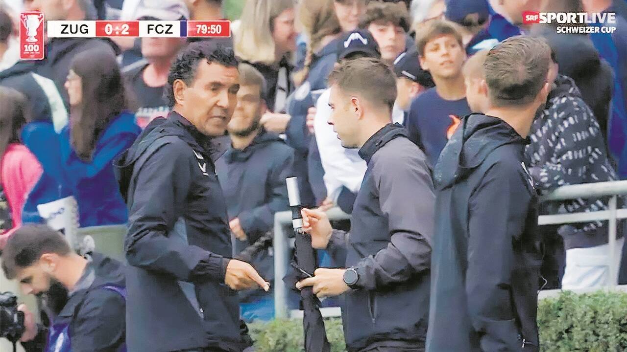 Ricardo Moniz wurde am Sonntag von einem Spielervater mit einem Schirm beworfen.  