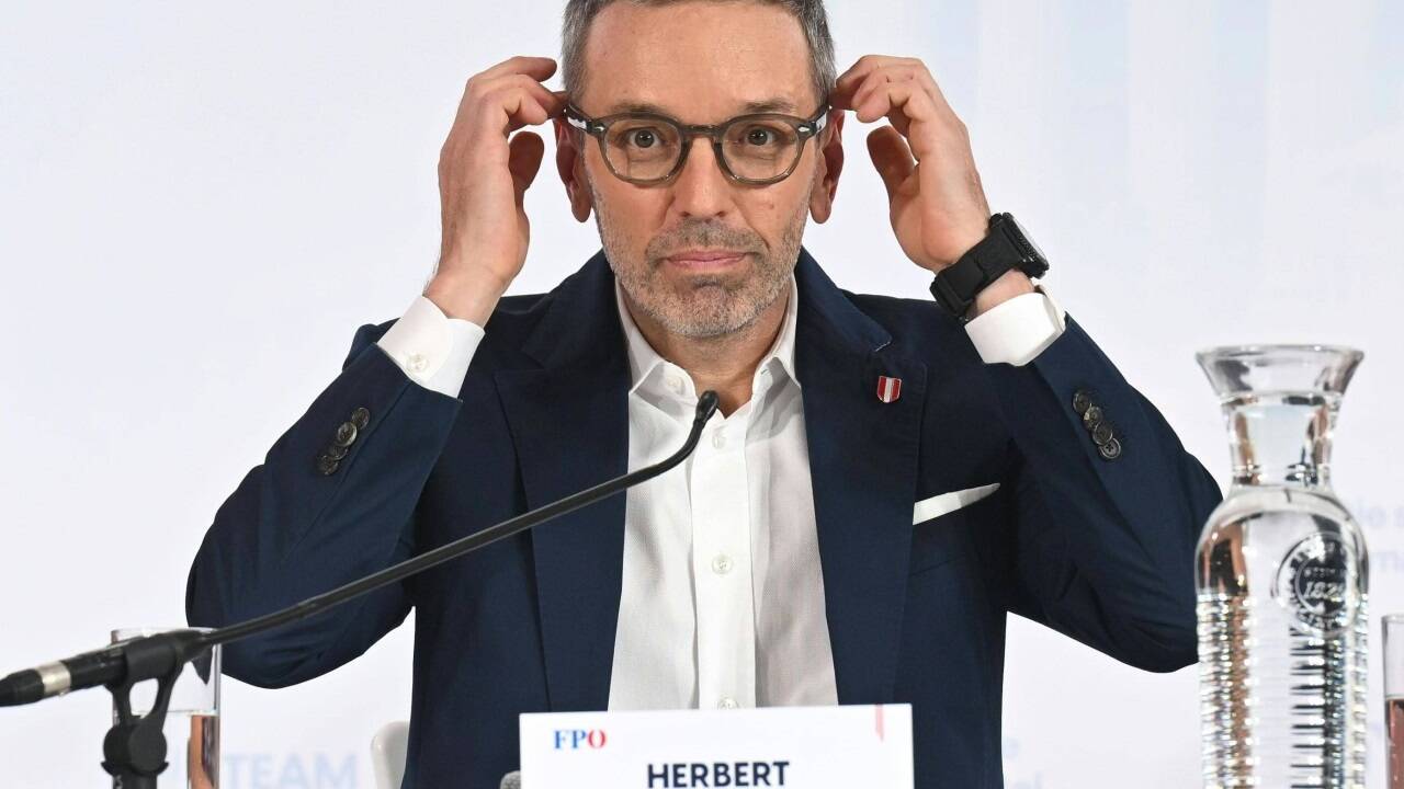 Herbert Kickl stellte das FPÖ-Wahlprogramm vor.   Herbert Kickl stellte das FPÖ-Wahlprogramm vor.