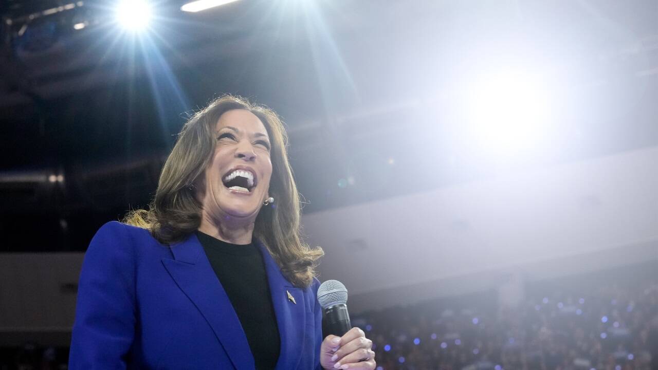 Kamala Harris setzt auf Optimismus. 