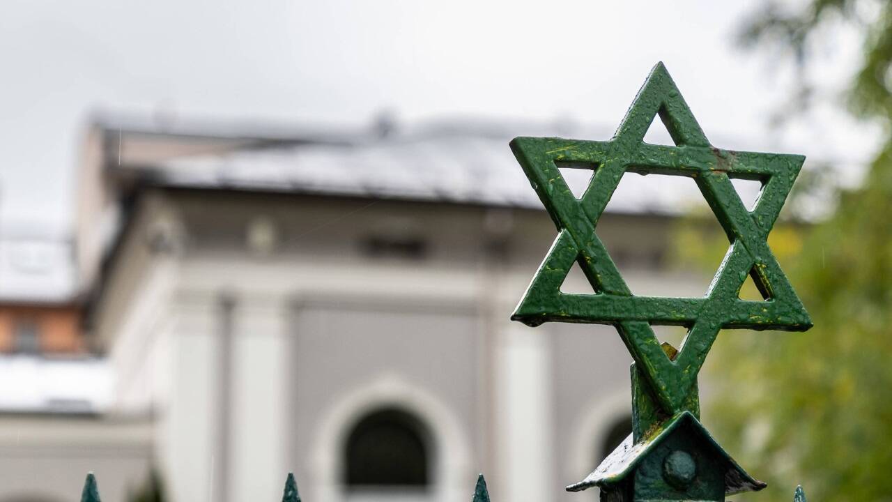 Die Synagoge in der Stadt Salzburg.  