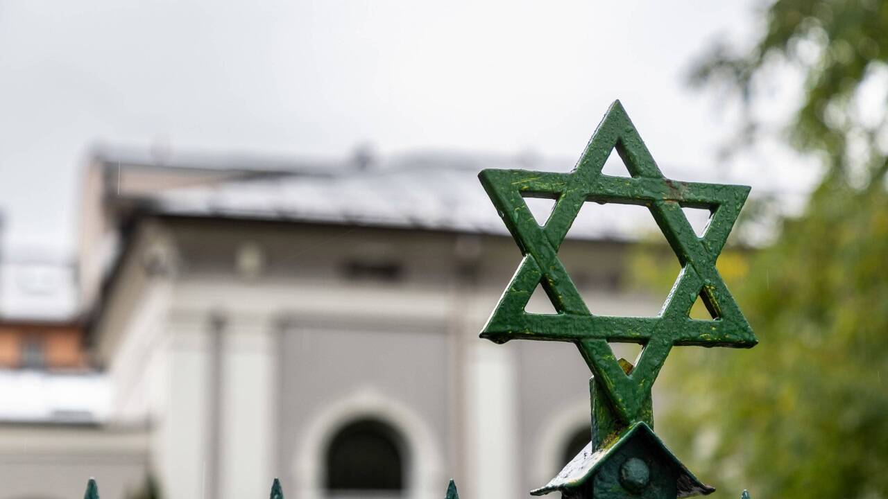 Die Synagoge in der Stadt Salzburg.  