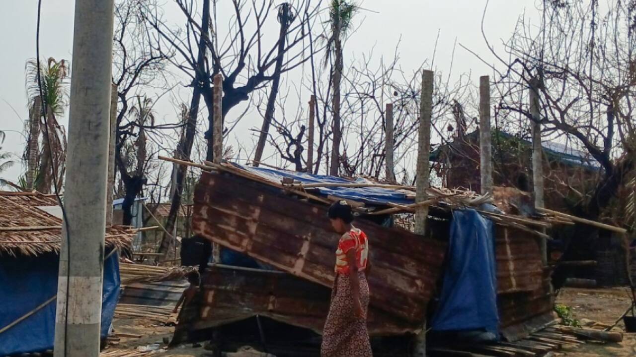Der Krieg hat im Rakhine-Staat zu Zerstörungen geführt  Der Krieg hat im Rakhine-Staat zu Zerstörungen geführt