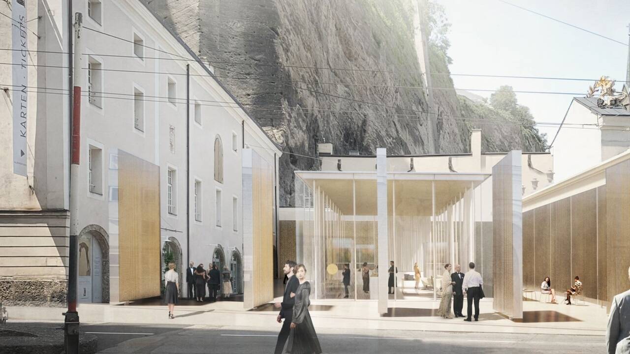 So soll das Festspielzentrum aussehen. Die Visualisierung stammt vom Architekturbüro Marte.Marte . 