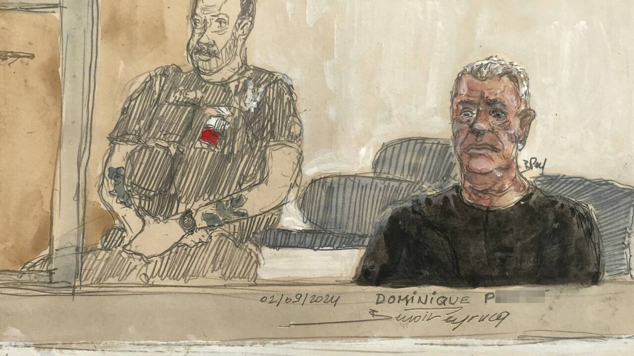 Dominique P. auf der Anklagebank. 