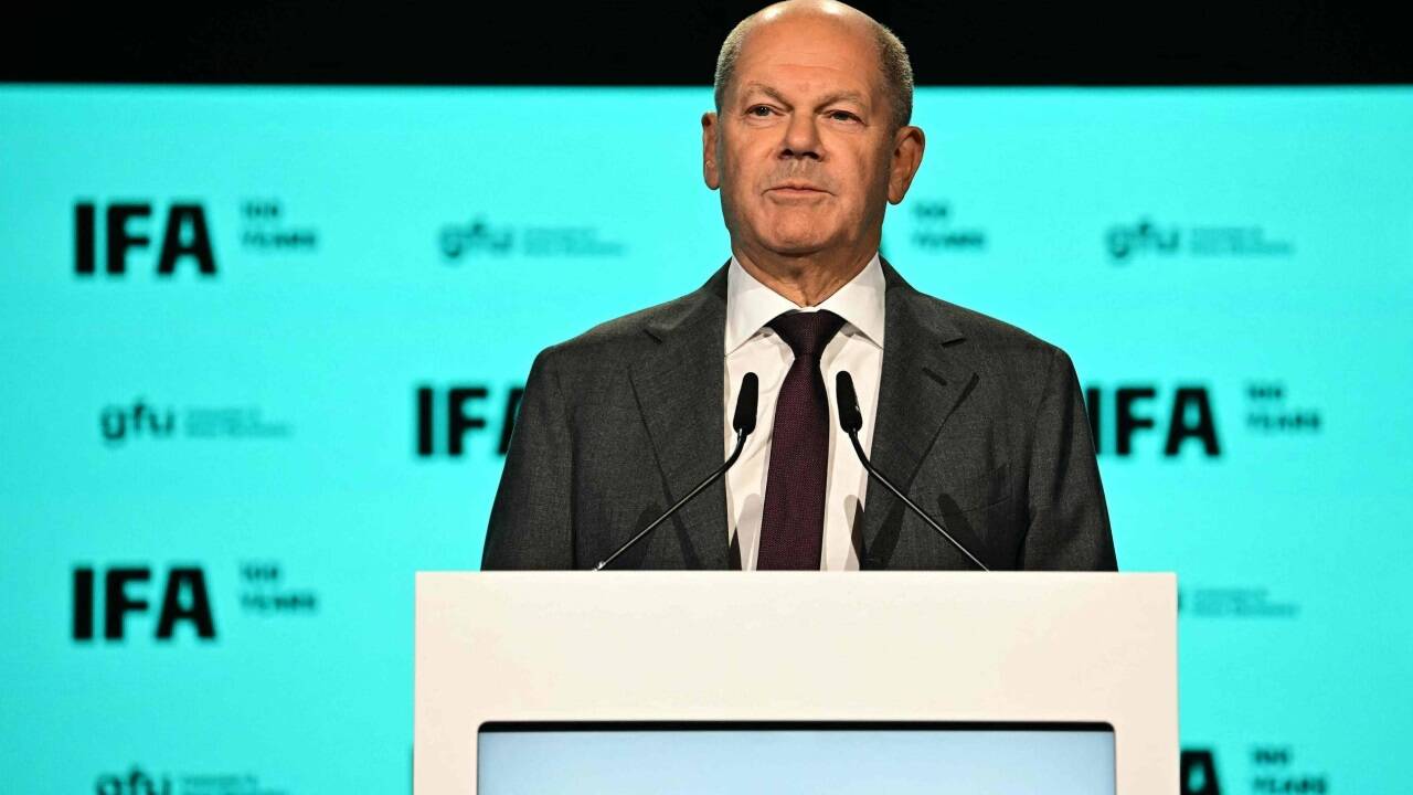 Der deutsche Kanzler Olaf Scholz eröffnete die IFA. 