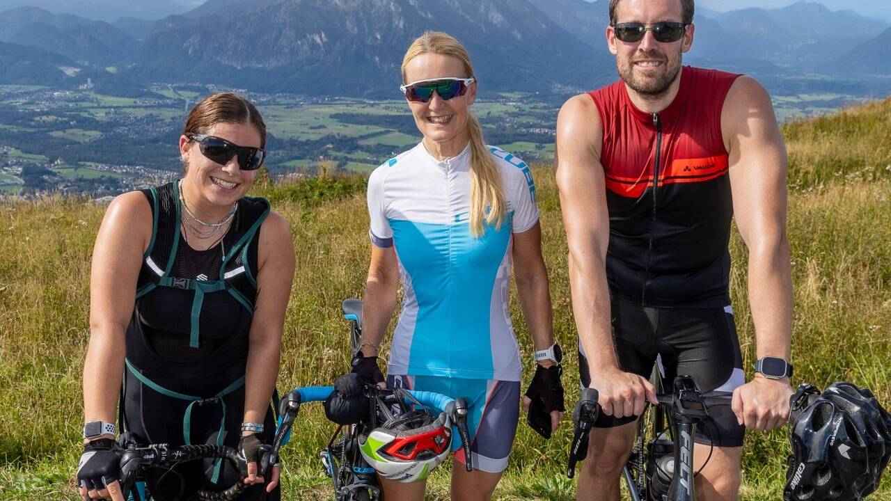 Auch Julia Hübner, Isolde Schwaiger-Fleckl und Andreas Grubmüller nutzten den autofreien Tag für eine Ausfahrt. 