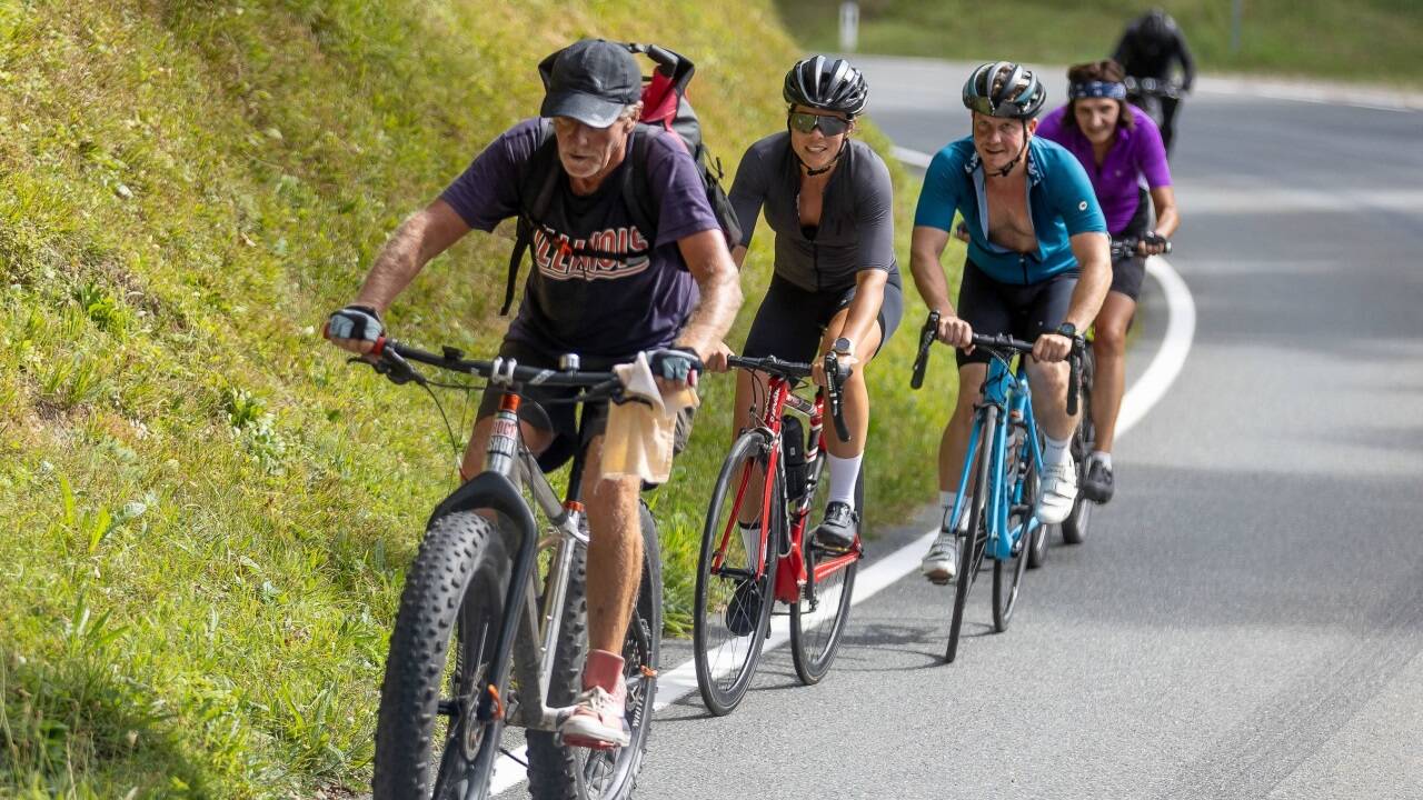 Hunderte Radfahrer nutzten den autofreien Tag. 