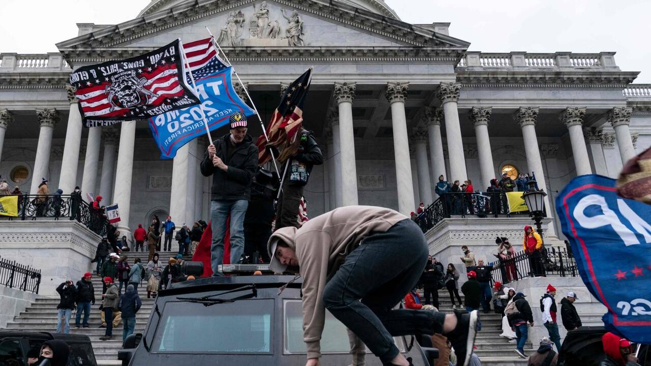 Sturm von Trump-Anhängern auf das US-Kapitol am 6. Jänner 2021. 