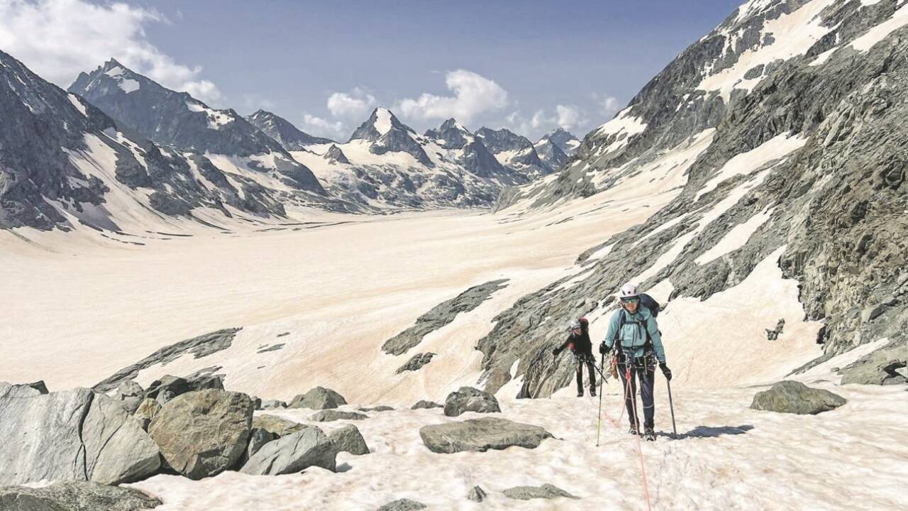 Aufstieg zur Cabane de Vignettes im <unbenannt></unbenannt>Val d’Hérens in der Schweiz.Bilder: alpenverein salzburg/privat 