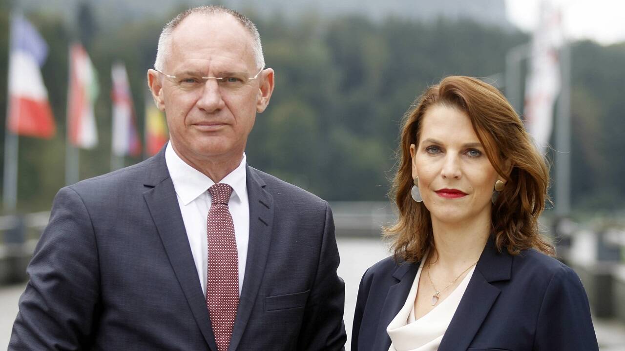 Innenminister Gerhard Karner und Verfassungsministerin Karoline Edtstadler (beide ÖVP) nehmen am Dienstag, 10. September 2024, an einem Polizeitermin auf dem Gelände des Salzburgrings in Koppl teil. 