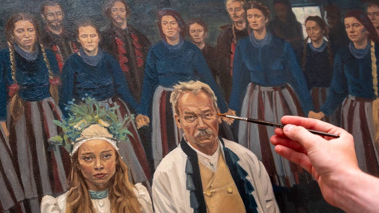 Arbeit am Film „Das Flüstern der Felder“. 
