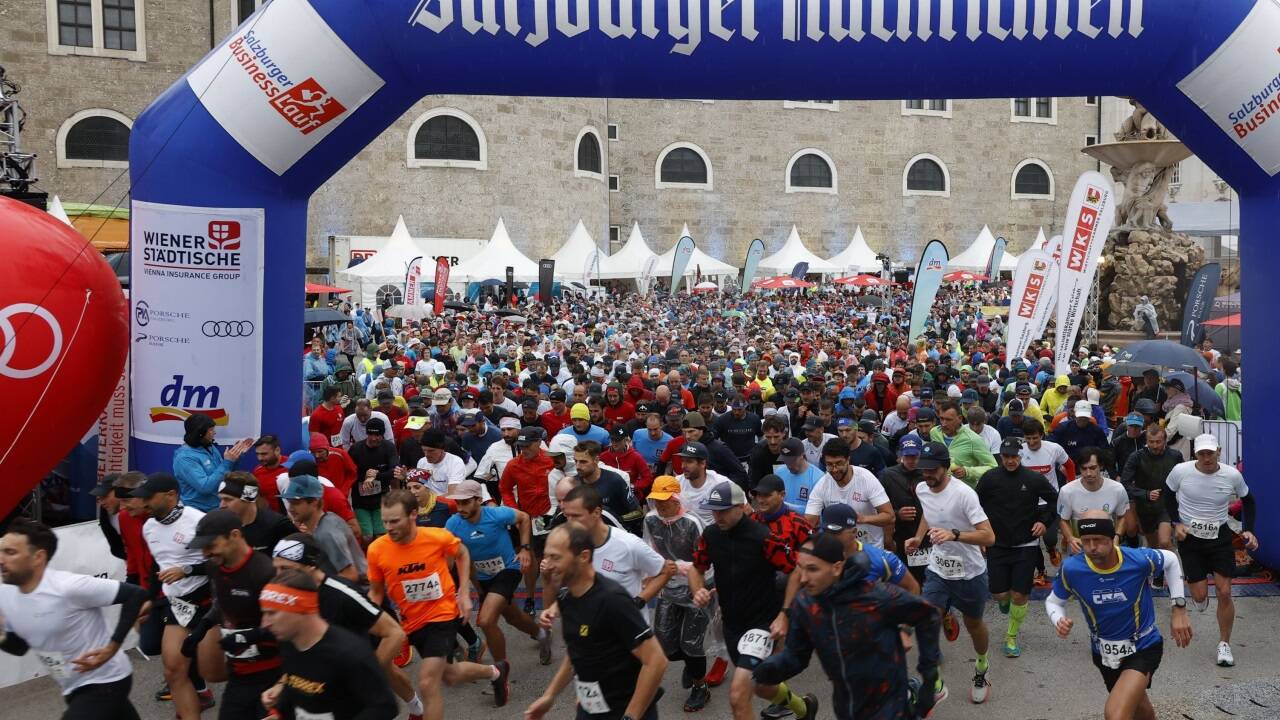 Businesslauf in der Salzburger Altstadt, immer ein Spektakel.  