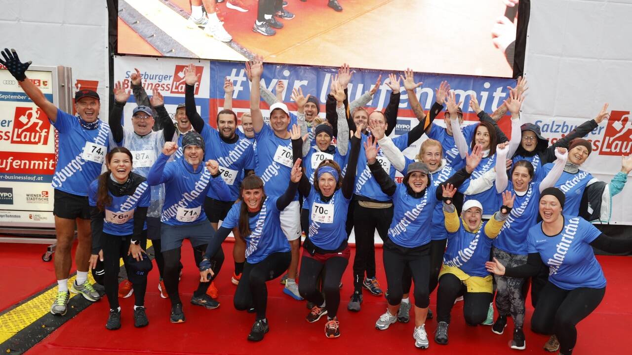 Begeisterung auch bei den Laufteams der „Salzburger Nachrichten“. 