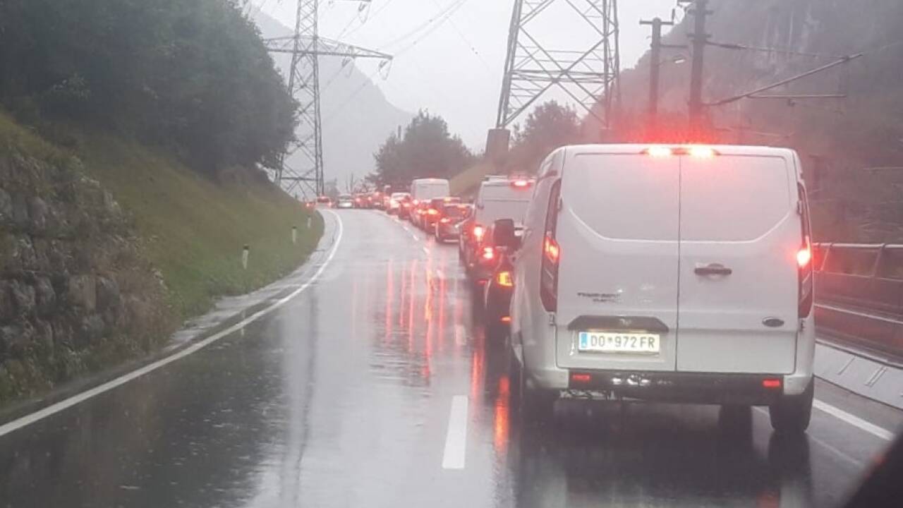 Stau über den Pass Lueg Richtung Süden gab es bereits am Donnerstagnachmittag. 