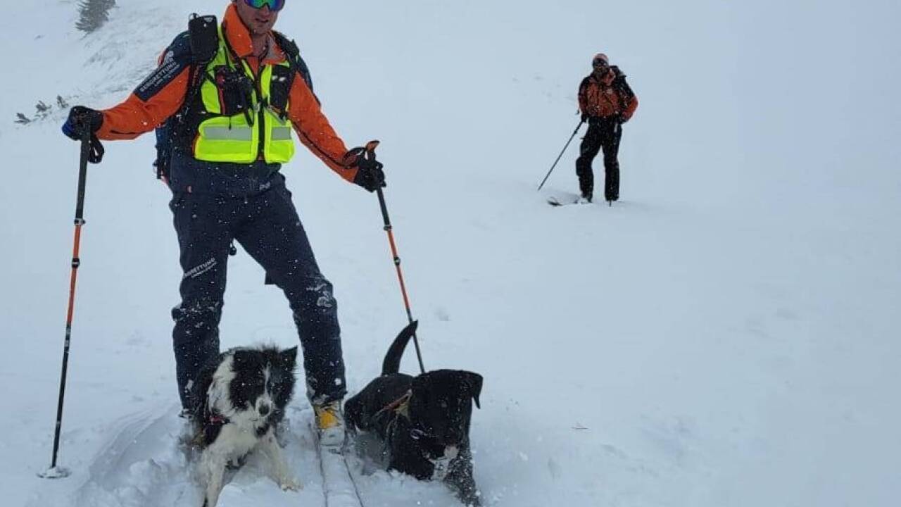 Fordernder Einsatz für die Bergretter.   Fordernder Einsatz für die Bergretter.