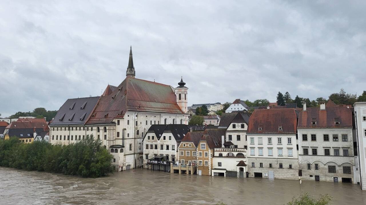 Blick auf die Stadt Steyr.  