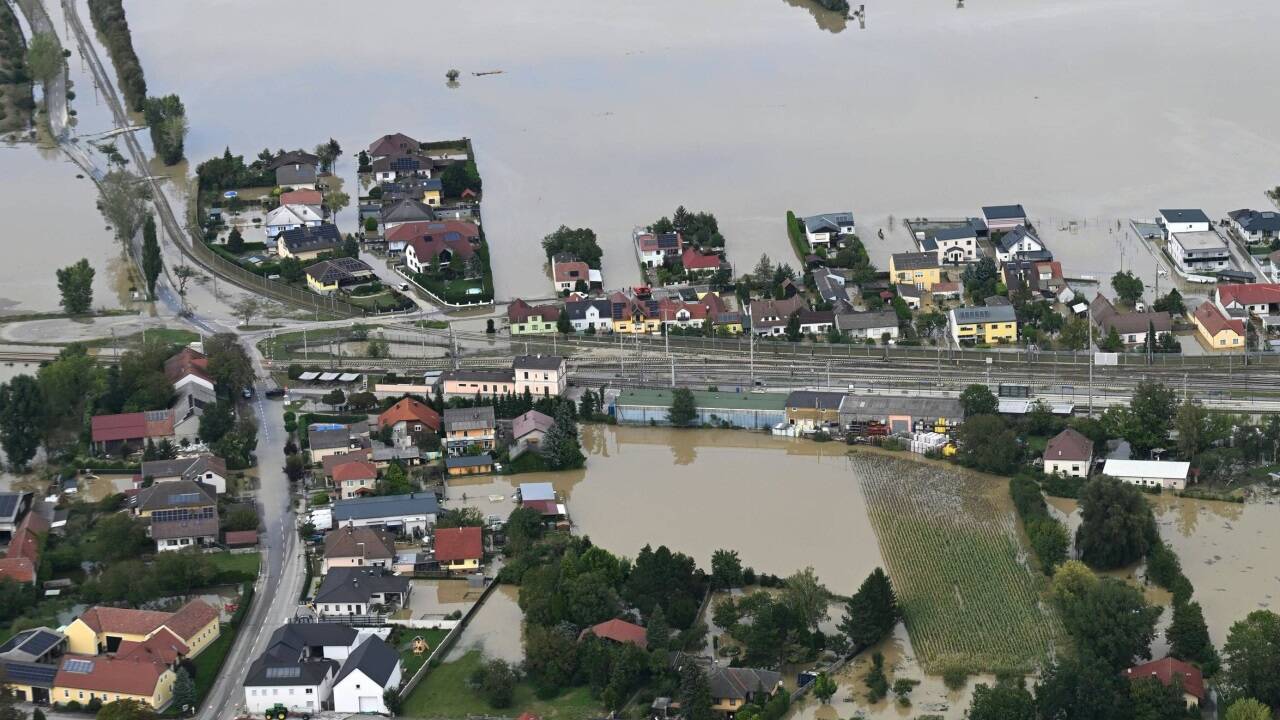 Überschwemmungen im Tullnerfeld.  Überschwemmungen im Tullnerfeld.