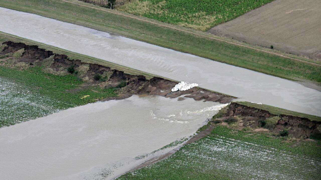 Luftaufnahmen vom Dienstag zeigen die Überschwemmungen im Tullnerfeld.  Luftaufnahmen vom Dienstag zeigen die Überschwemmungen im Tullnerfeld.