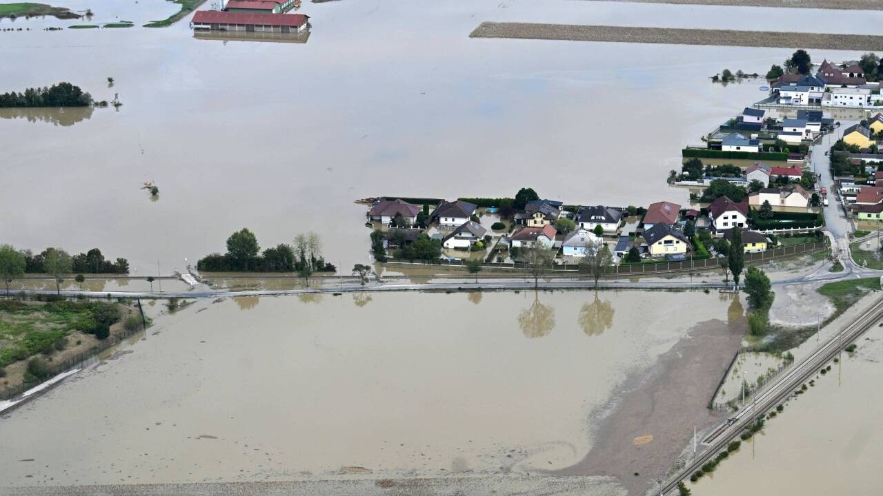 Stark betroffen von Überschwemmungen war das Tullnerfeld  Stark betroffen von Überschwemmungen war das Tullnerfeld