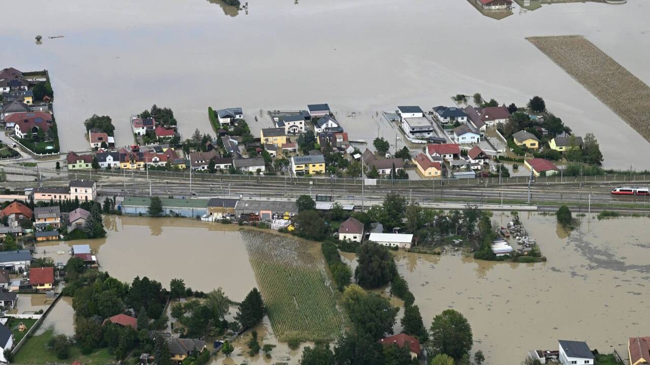 Stark betroffen von Überschwemmungen war das Tullnerfeld  Stark betroffen von Überschwemmungen war das Tullnerfeld