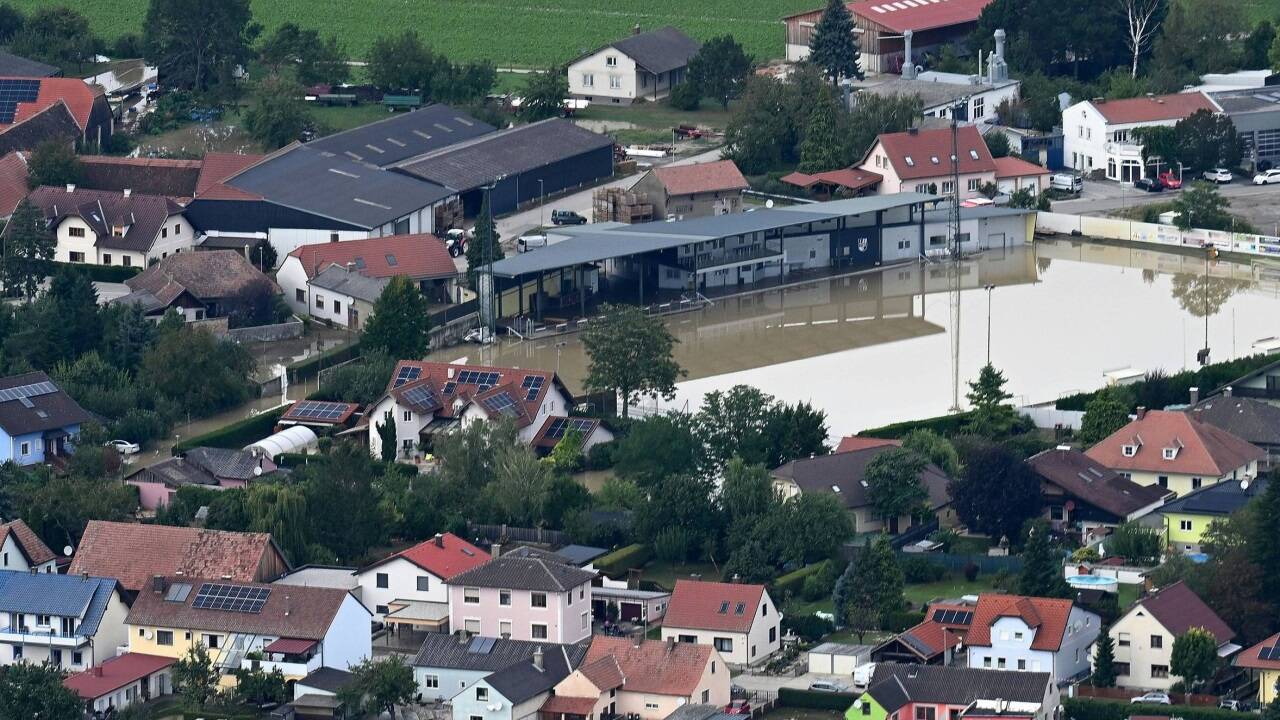 Stark betroffen von Überschwemmungen war das Tullnerfeld  Stark betroffen von Überschwemmungen war das Tullnerfeld