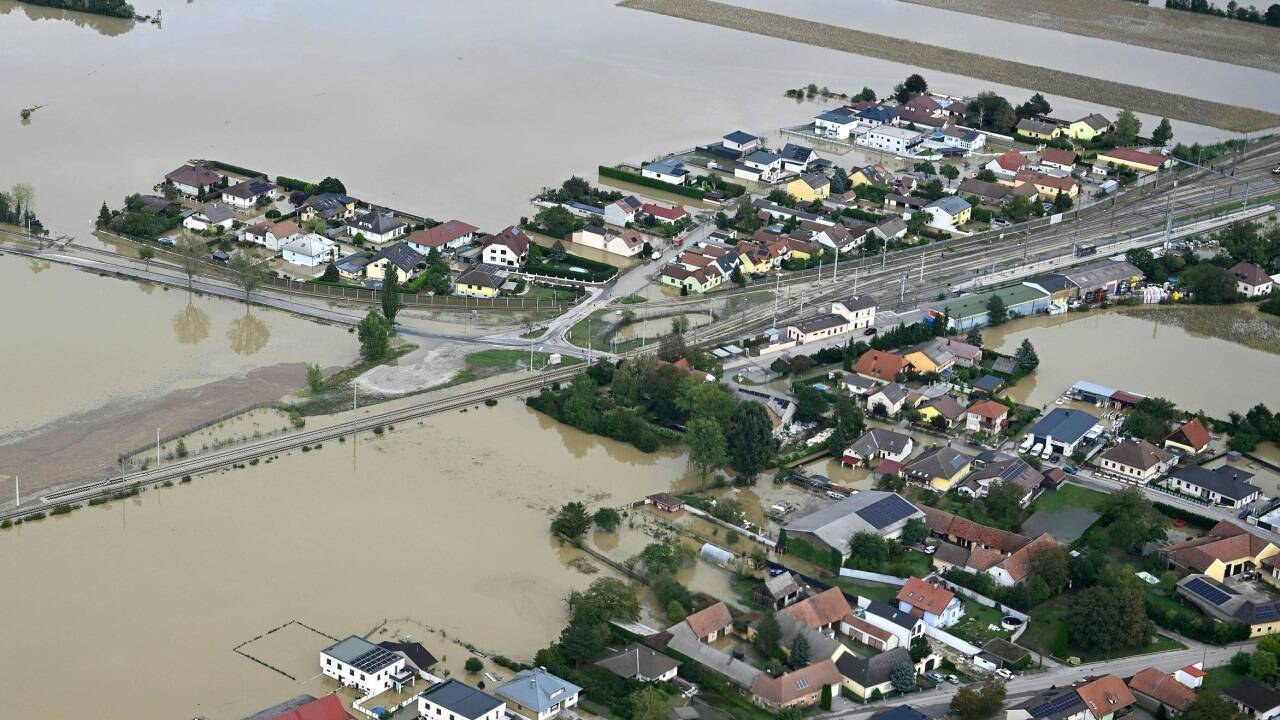 Stark betroffen von Überschwemmungen war das Tullnerfeld  Stark betroffen von Überschwemmungen war das Tullnerfeld