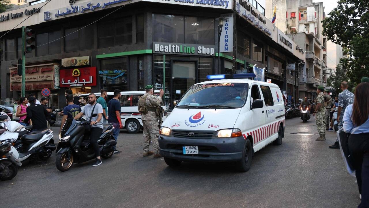 Nach der Explosion von Pagern herrschte im Libanon Ausnahmezustand. Nach der Explosion von Pagern herrschte im Libanon Ausnahmezustand.