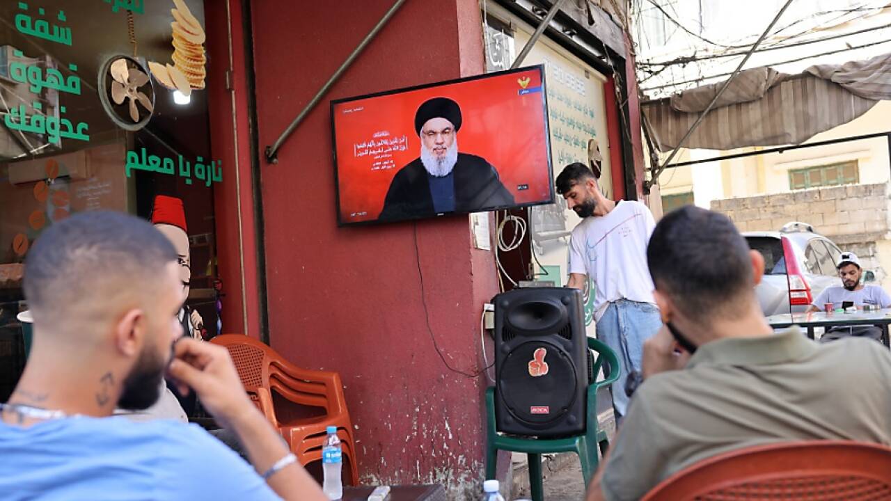 Rede des Hisbollah-Chefs war mit Spannung erwartet worden Rede des Hisbollah-Chefs war mit Spannung erwartet worden