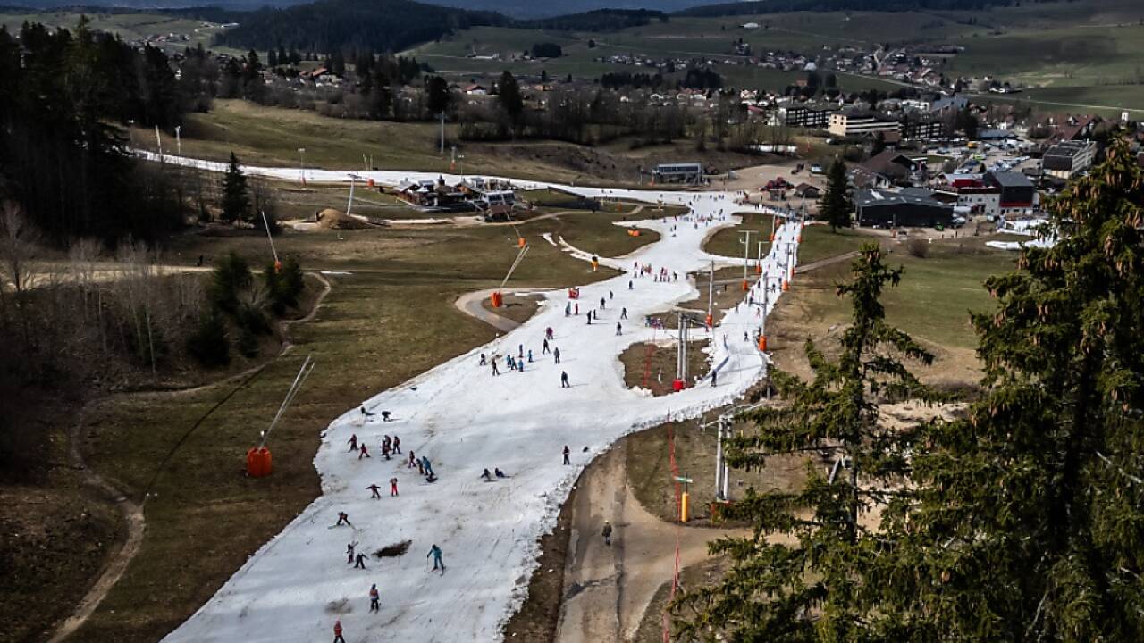 Luftaufnahme des Skigebiets vom Februar dieses Jahres 
