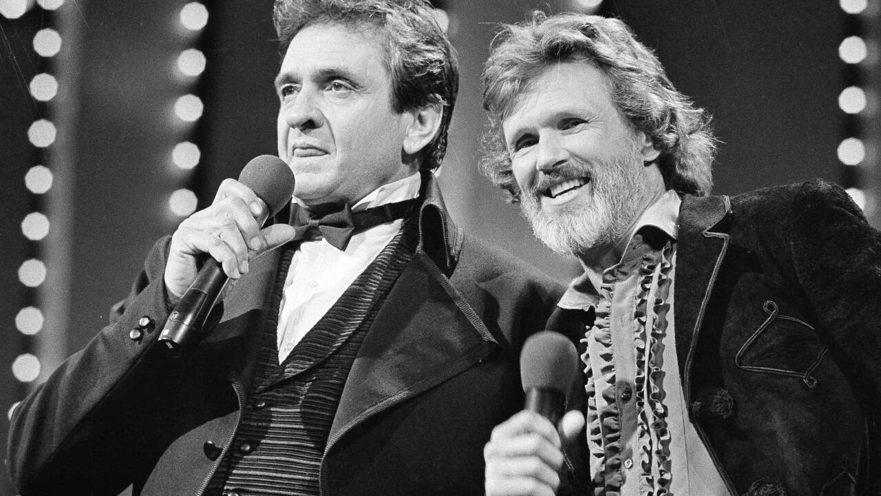 Kristofferson und Johnny Cash, 1983. 