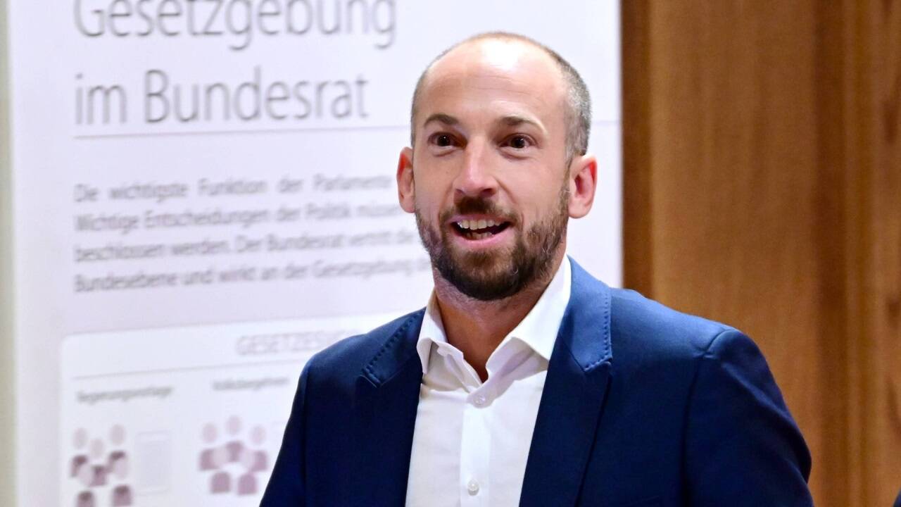 David Egger-Kranzinger vor der SPÖ-Sitzung in Wien. David Egger-Kranzinger vor der SPÖ-Sitzung in Wien.