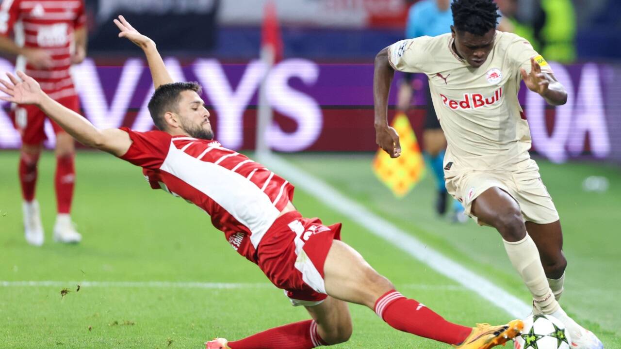 Karim Konate blieb ohne Treffer, Red Bull Salzburg ging damit leer aus. 