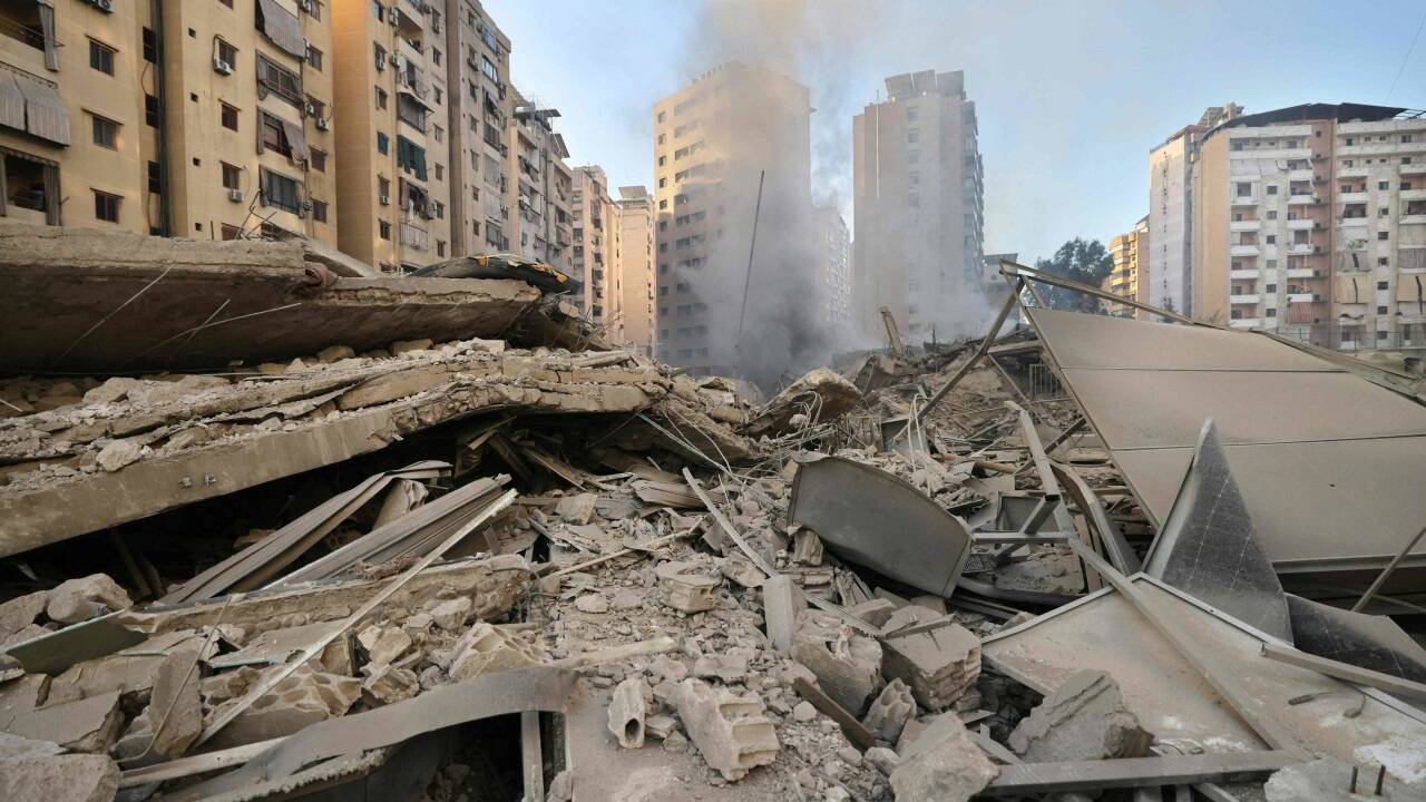 Zerstörung in Beirut. 