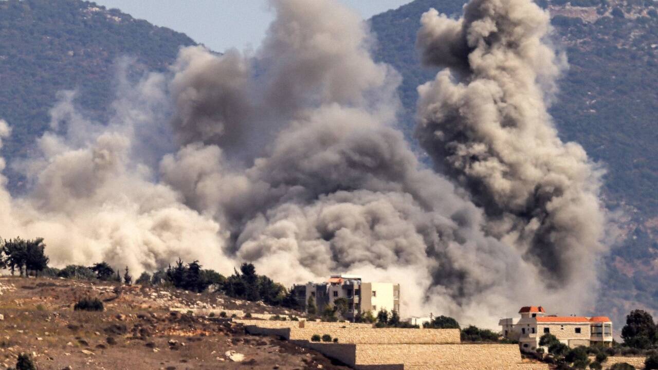 Israelischer Luftangriffe im Libanon. 