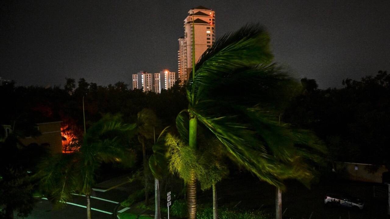 Der Sturm fegt durch Fort Myers. 